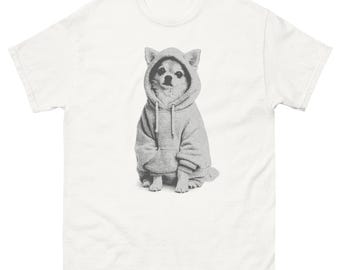 Divertida sudadera con capucha de chihuahua, camiseta con estampado de perro estilo streetwear