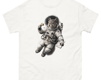 Camiseta de ardilla astronauta, divertido animal espacial, camiseta con estampado de galaxia