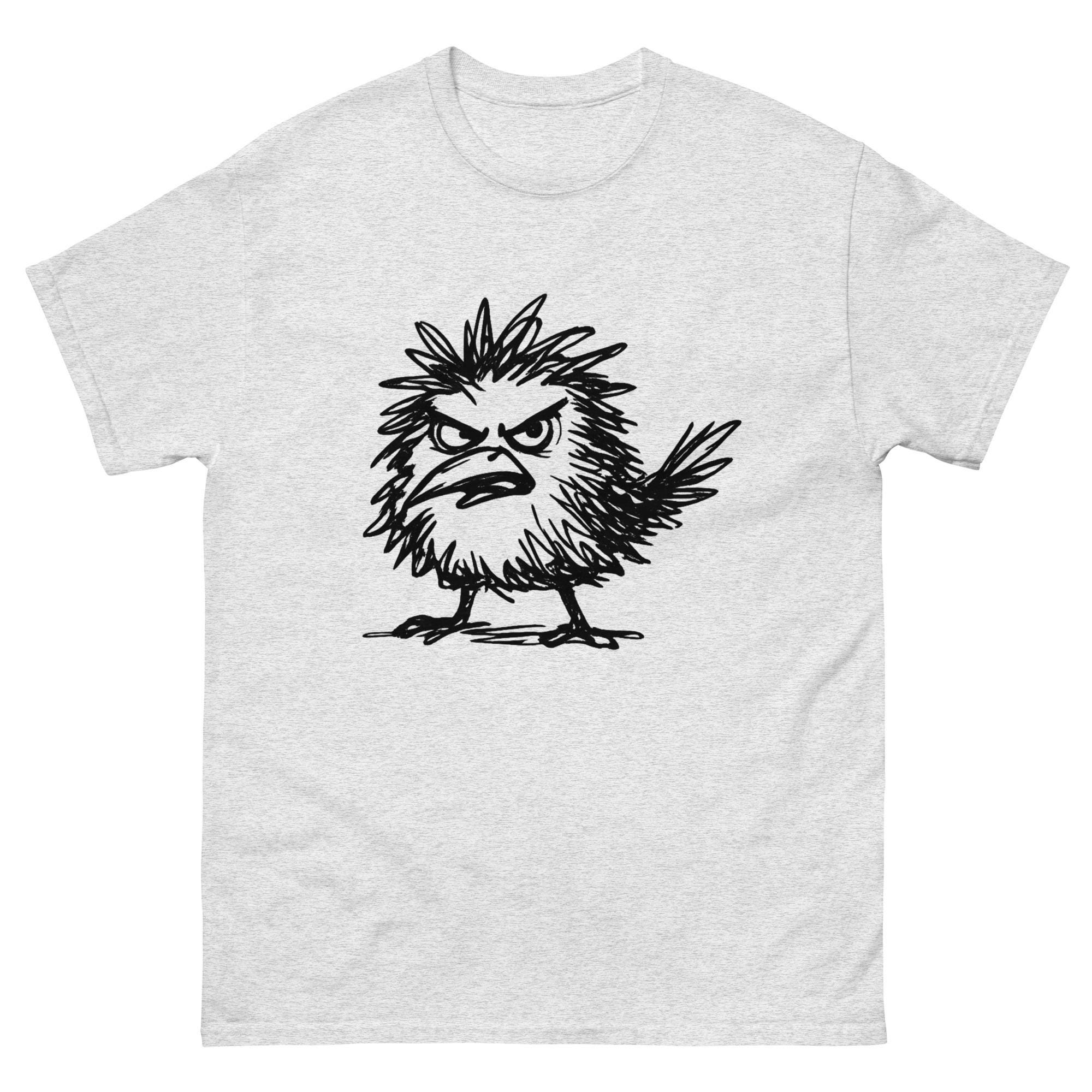Angry Crow Scribble T-shirt, Funny Hand-drawn Sketch Graphic Tee - Etsy
