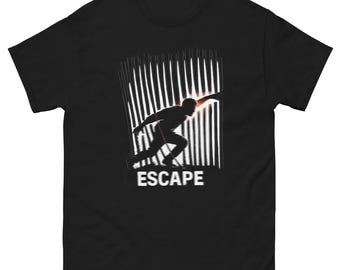 Camiseta Escape Street Art, silueta Breaking Free, gráfico de plantilla urbana