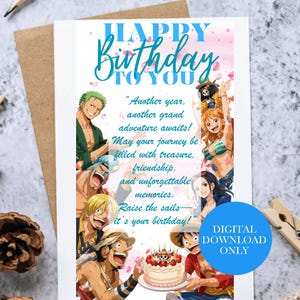 One piece bday greeting card - Etsy 日本