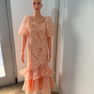 Vintage Beaded Tea Length Dress - Etsy