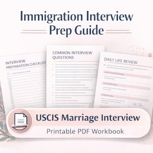 USCIS Marriage Interview Prep Workbook | Practice Questions, Red Flags & Answer Planner