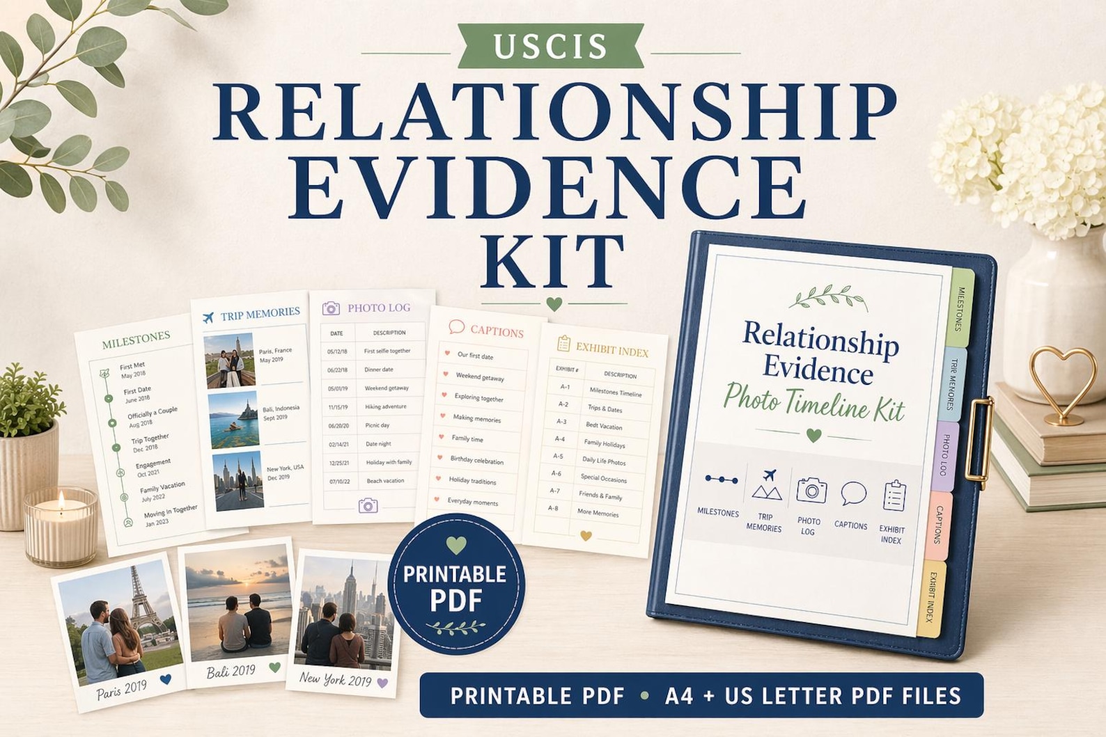 Relationship Evidence Rfe Relationship Evidence Photo Timeline Kit, USCIS Marriage Proof ...