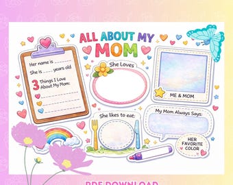 Folhas de atividades sobre mamãe e vovó para o Dia das Mães (Download digital)