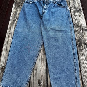 Vintage Levi's SilverTab Loose Jeans 40x30, 90s Baggy Denim, baggy purple tab