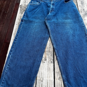 Vintage Levi's SilverTab Loose Jeans 40x30, 90s Baggy Denim,  Silver Tab blue triangle Hemmed