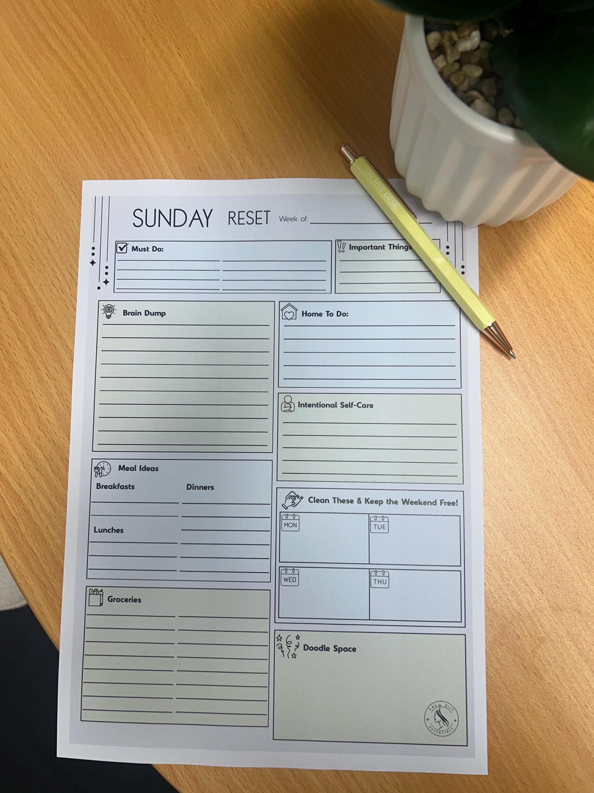 Sunday Reset Planner Printable – Calm Weekly Reset Bundle - Etsy