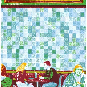 The Tiled Hall Cafe Leeds Screenprint Art image 1