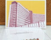 Merrion House - Leeds Greeting Card - Yorkshire Art / Illustration