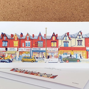 Harehills Lane - Leeds Greeting Card - Yorkshire Art / Illustration