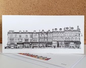 New Briggate - Leeds Greeting Card - Yorkshire Art / Illustration