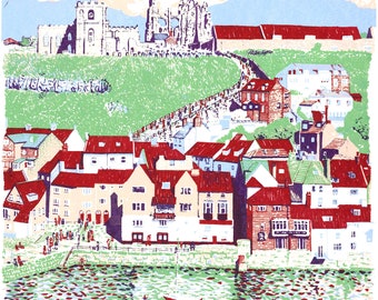 Whitby - Yorkshire Screenprint Art
