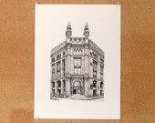 St Paul's House - Drawing - Leeds Illustration Art Poster