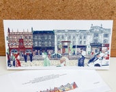 The Headrow - Leeds Greeting Card - Yorkshire Art / Illustration