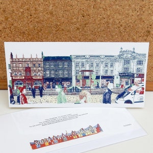 The Headrow - Leeds Greeting Card - Yorkshire Art / Illustration
