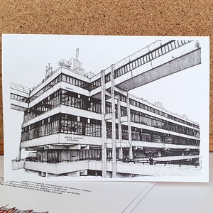 Irene Manton Building, Leeds University - Leeds Greeting Card - Yorkshire Art / Illustration