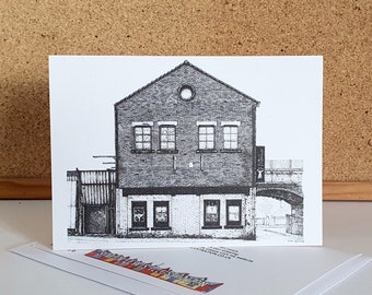 Stinkys Peep House - Leeds Greeting Card - Yorkshire Art / Illustration