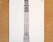 Tower Works II - Drawing - Leeds Illustration Art Poster