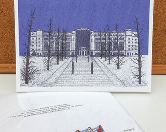 Pensions Building - Leeds Greeting Card - Yorkshire Art / Illustration