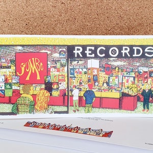 Jumbo Records - Leeds Greeting Card - Yorkshire Art / Illustration