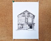 Kirkstall Road - Drawing - Leeds Illustration Art Poster