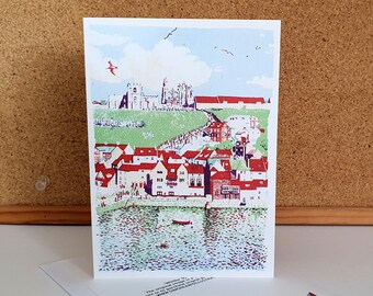 Whitby - Greeting Card - Yorkshire Art / Illustration