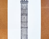 Tower works III - Drawing - Leeds Illustration Art Poster