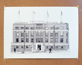 The Tetley - Drawing - Leeds Illustration Art Poster