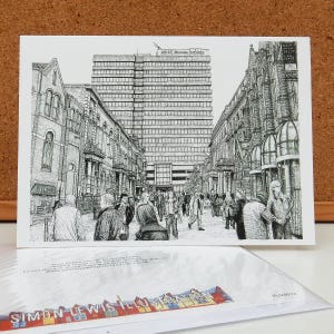 West Riding House - Leeds Greeting Card - Yorkshire Art / Illustration