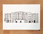 Victoria Warehouse - Drawing - Manchester Illustration Art Poster