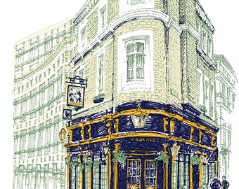 the Cockpit Pub - A5 Greeting Card - London Art / Illustration