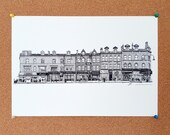 New Briggate - Drawing - Leeds Illustration Art Poster