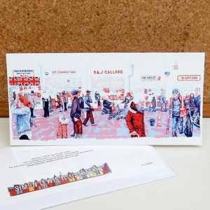 Butchers Row - Leeds Greeting Card - Yorkshire Art / Illustration