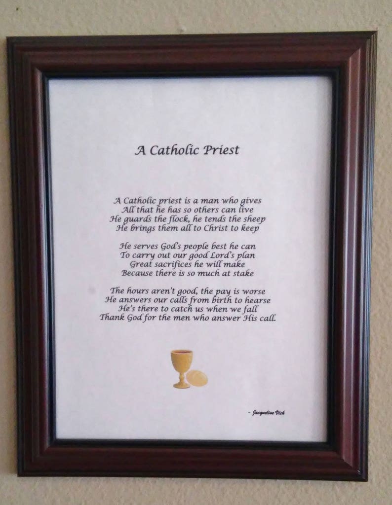 Catholic Priest Original Poem | Etsy