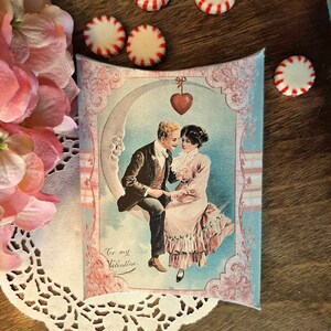 Valentine Party Favor Pillow Box Instant Download Vintage