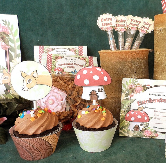 Enchanted Forest Woodland Printable Party Pack Kit Instant | Etsy