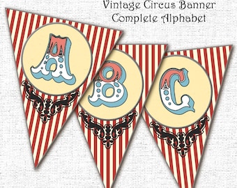 Lot De 5 Guirlandes Fanions Cirque – Rouge Et Blanc – 12 Fanions Par Chaîne – 9,8 Pieds – Décoration Anniversaire, Carnaval, Fête Foraine – Réutilisable