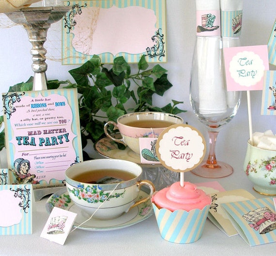 Mad Hatter Tea Party Fun, Wonderland Party Decor, Mad Hatter