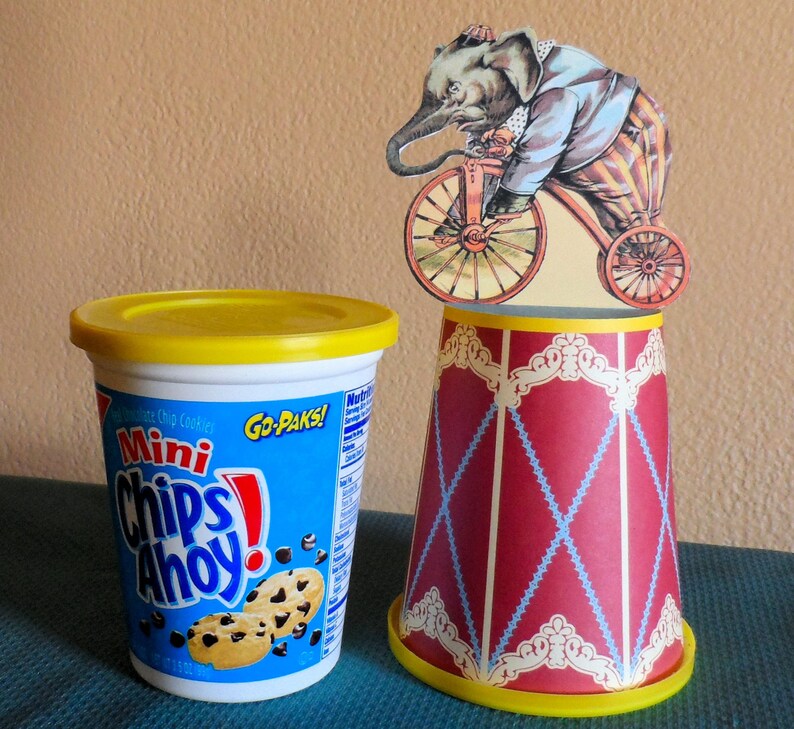 Circus Party Snack Cup Container Favor Wrap Printable File Etsy