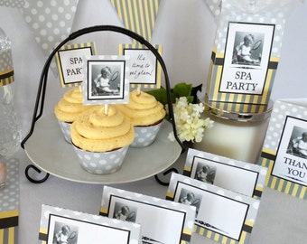 Pampering Spa Printable Party Pack Kit Instant Download