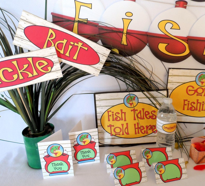 Gone Fishing Printable Party Pack Kit Birthday Retirement - Etsy