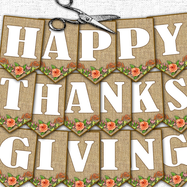 Satisfied Thanksgiving Banner Printable Electronic Immediate Obtain image relating to Happy Thanksgiving Banner Printable referred to as Joyful Thanksgiving Banner Printable Electronic Instantaneous Down load