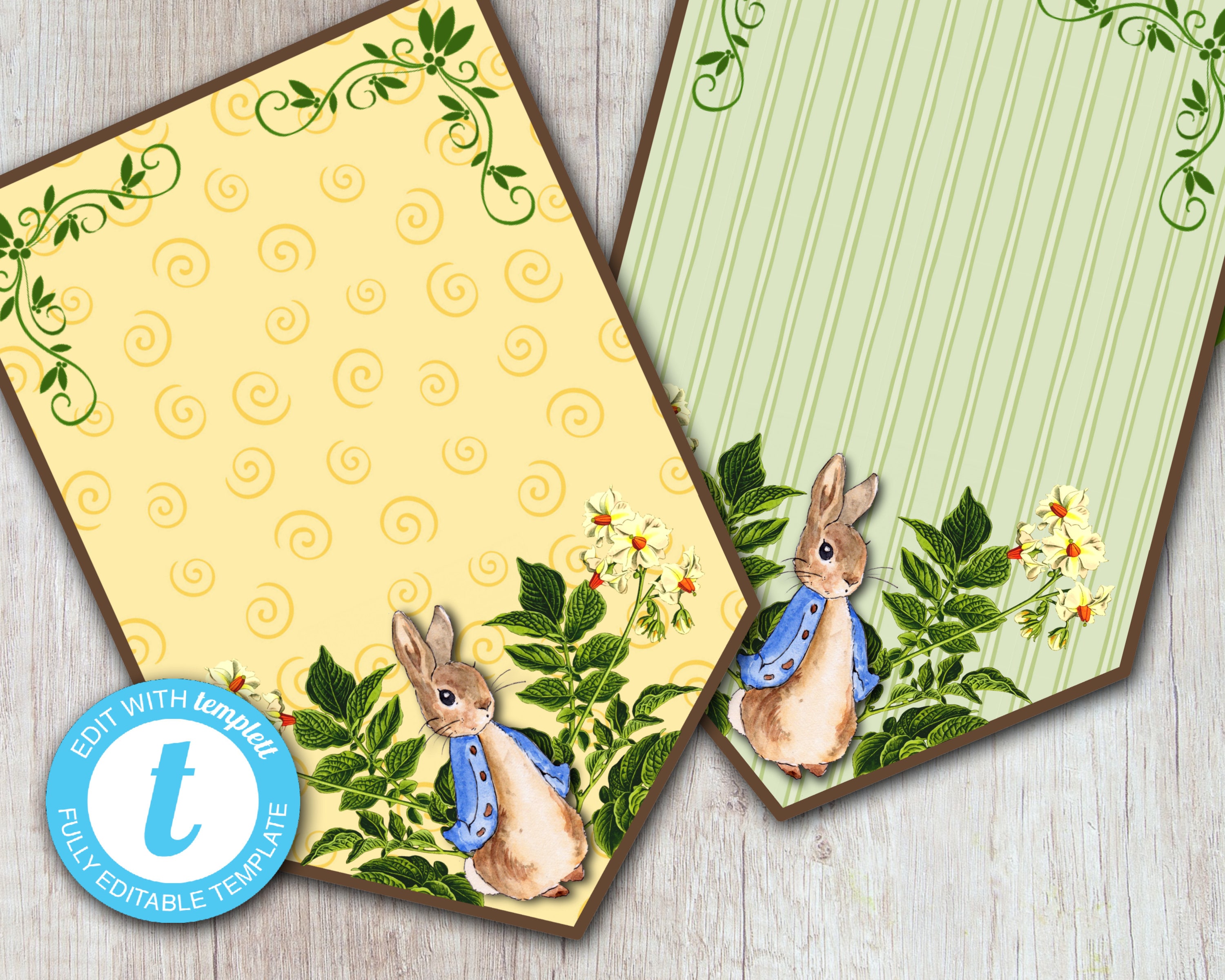 Peter Rabbit Easter Banner Peter Rabbit Banner, Birthday, Easter, Baby Shower, Editable Template ...
