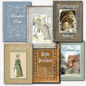 Jane Austen Books Party Banner, Printable Instant Download Files, Bridal Shower, Birthday