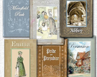 Jane Austen Books Party Banner, Printable Instant Download Files, Bridal Shower, Birthday