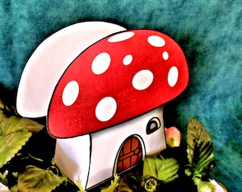 Enchanted Forest, Woodland Toadstool Favor Box, Birthday Favor, Printable Instant Download, Fairy Party