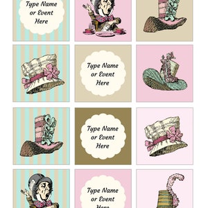 Mad Hatter Tea Alice in Wonderland Printable Party Pack Kit - Etsy