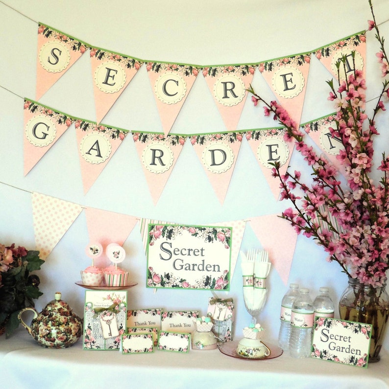 Secret Garden Printable Party Pack Kit Instant Download - Etsy