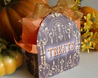 Halloween Treats Favor Box Printable File